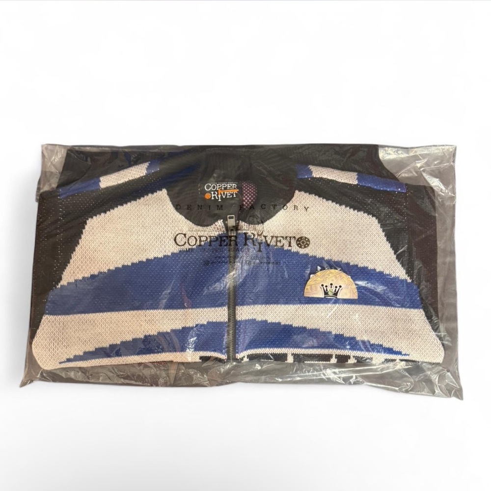 Copper Rivet Turbo Racing Zip Up Sweater Size Medium NWT & Bagged - Picture 4 of 5